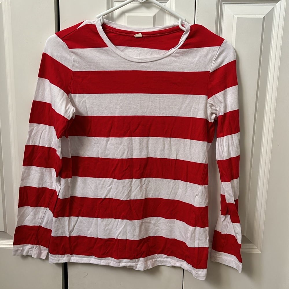 Where’s Waldo Red and White Striped Shirt